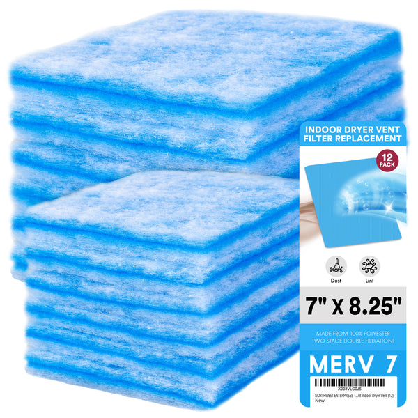 Indoor Dryer Vent Filter Replacement MERV 7 Double Filtration, Compa