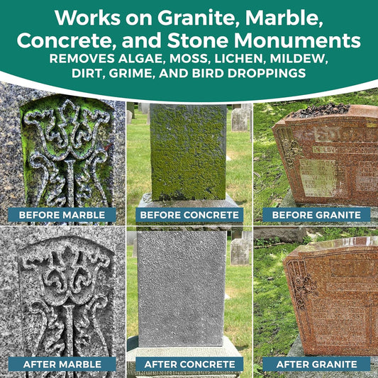Bring New Life to Weathered Headstones with Our Powerful Cleaner!