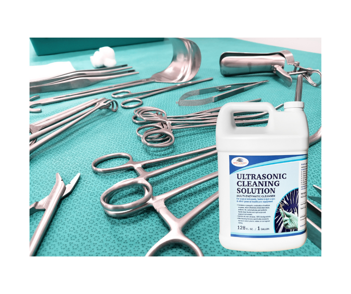 Reprocessing surgical instruments with Multi Enzymatic Ultrasonic Cleaner Solution