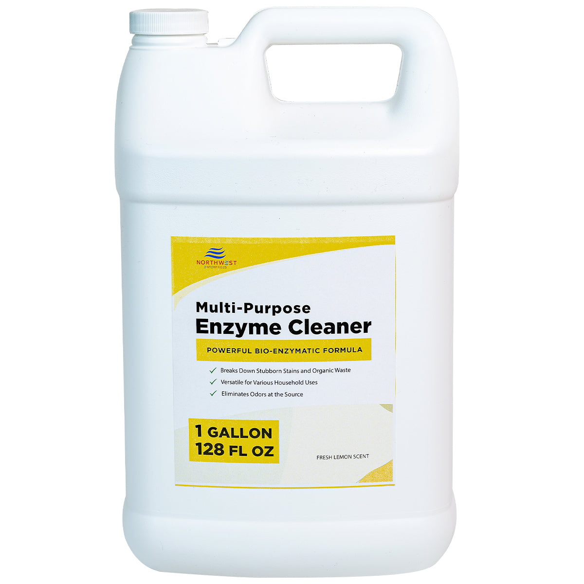 NORTHWEST ENTERPRISES Multi-Purpose Enzyme Cleaner - Household and Commercial Enzyme Cleaner, Fresh Lemon Scent