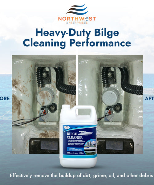 Bilge Cleaner for Boats - Highly Effective Removing Dirt, Grime, Emulsifying Oil, and More. Easy to use, Fast Results