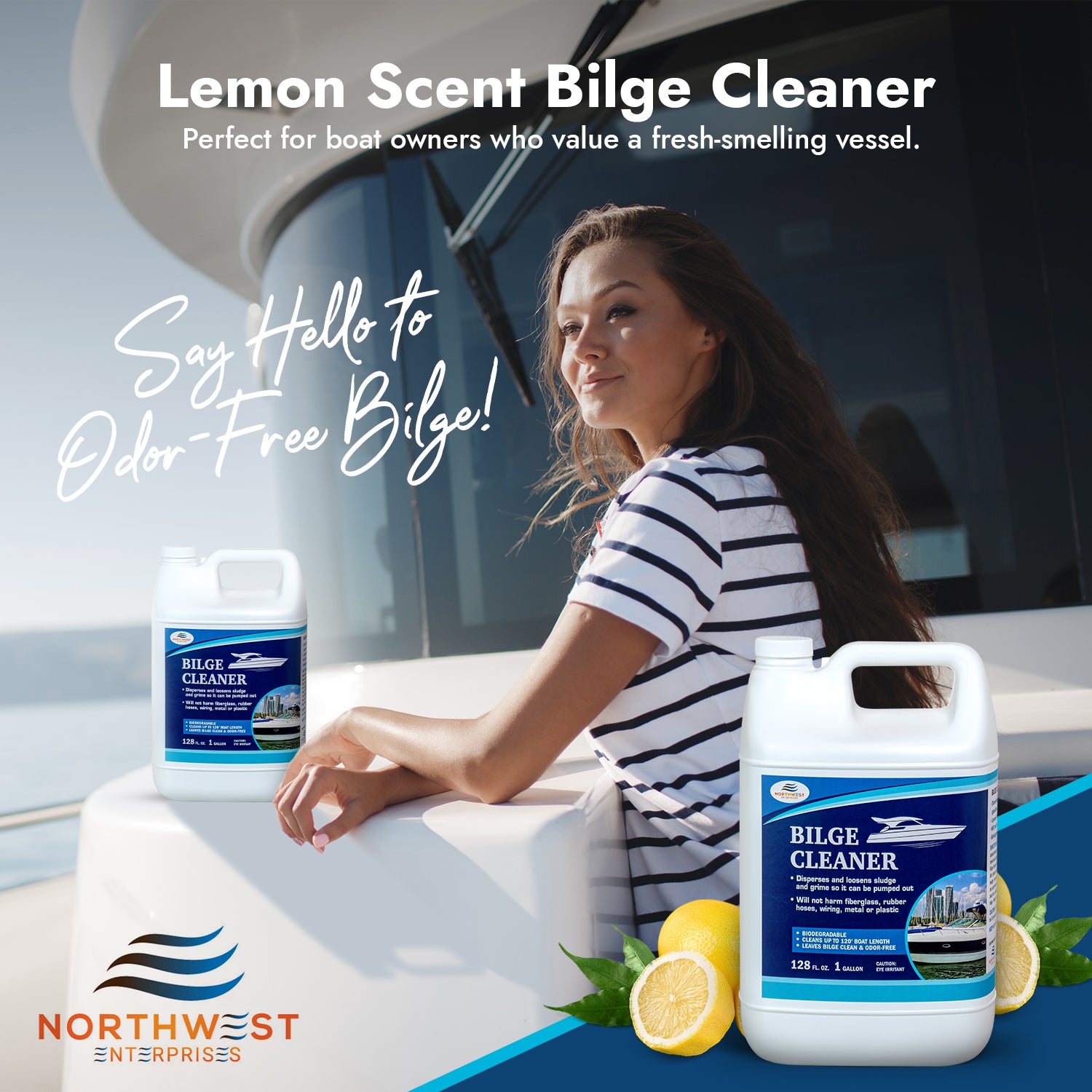 Bilge Cleaner for Boats - Highly Effective Removing Dirt, Grime, Emulsifying Oil, and More. Easy to use, Fast Results