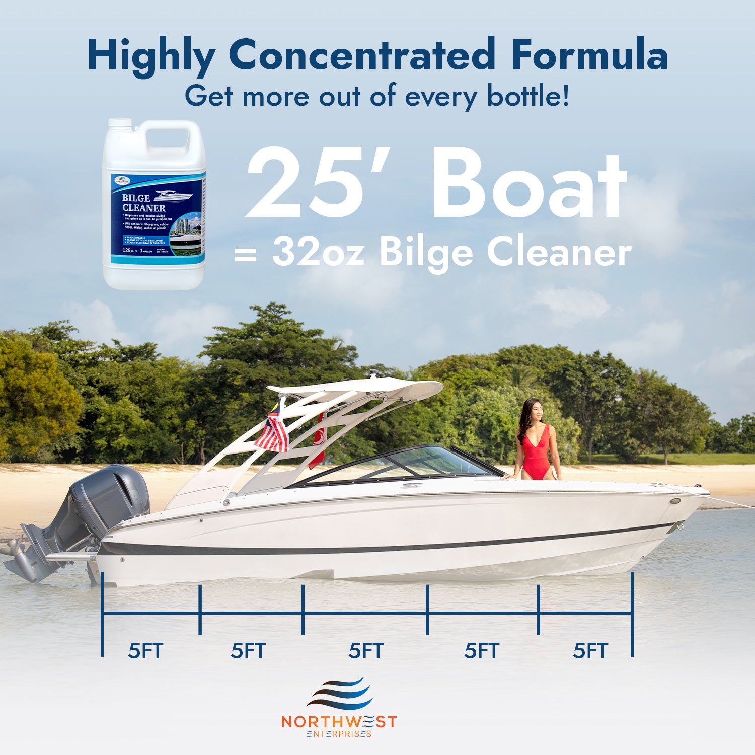 Bilge Cleaner for Boats - Highly Effective Removing Dirt, Grime, Emulsifying Oil, and More. Easy to use, Fast Results