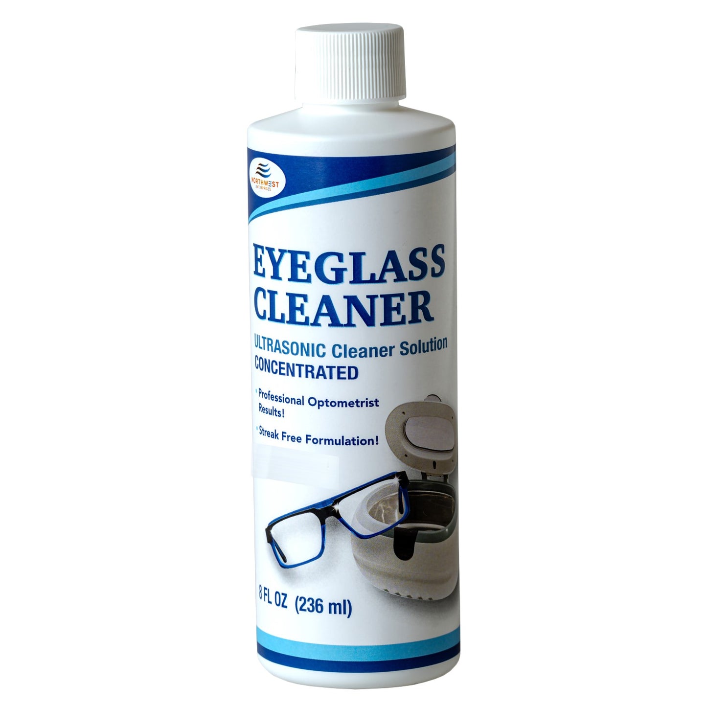 Ultrasonic Eyeglass Cleaner: Ultrasonic Cleaner Solution Concentrate Engineered Specifically as an Ultrasonic Glasses Cleaner  for use in Sonic and Ultrasonic Machines.