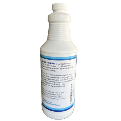 NORTHWEST ENTERPRISES Jewelry Cleaner, Ultrasonic Jewelry Cleaner Solution - Jewelry Cleaning Solution for Gold, Silver, Platinum Diamonds and Non-Porous Precious & Semi-Precious Jewelry (32 Ounce)