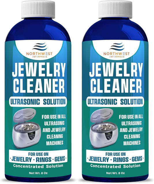 Jewelry Cleaner, Ultrasonic Jewelry Cleaner Solution - The Jewelry Cleaner for Gold, Silver, Platinum Diamonds and Non-Porous Precious and Semi-Precious Jewelry (Pack of 2)