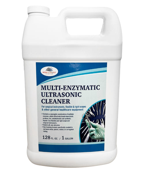 Multi-Enzymatic Ultrasonic Cleaner Solution for Professional Instrument and Equipment Reprocessing. Concentrated. One Gallon.