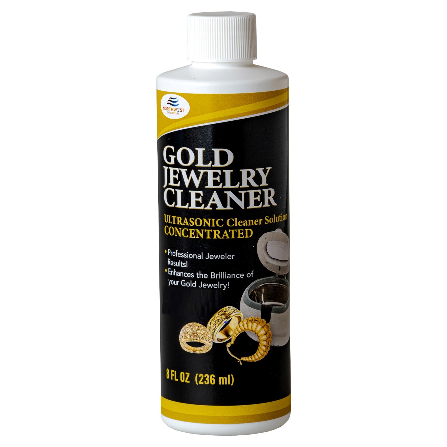 Gold Jewelry Cleaner, Ultrasonic Jewelry Cleaner Solution Concentrate Scientifically Engineered Uniquely for Gold Jewelry