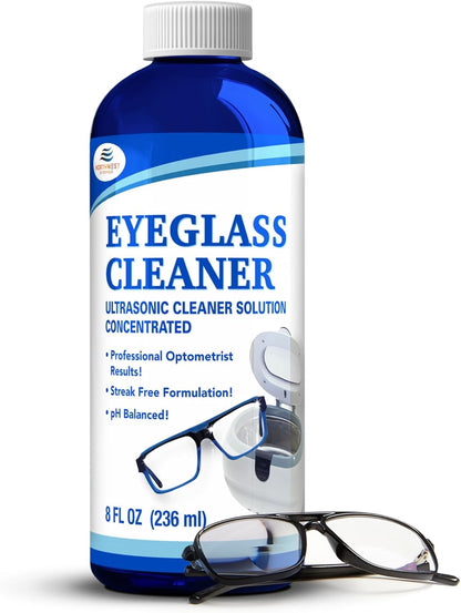 Ultrasonic Eyeglass Cleaner: Ultrasonic Cleaner Solution Concentrate Engineered Specifically as an Ultrasonic Glasses Cleaner  for use in Sonic and Ultrasonic Machines.