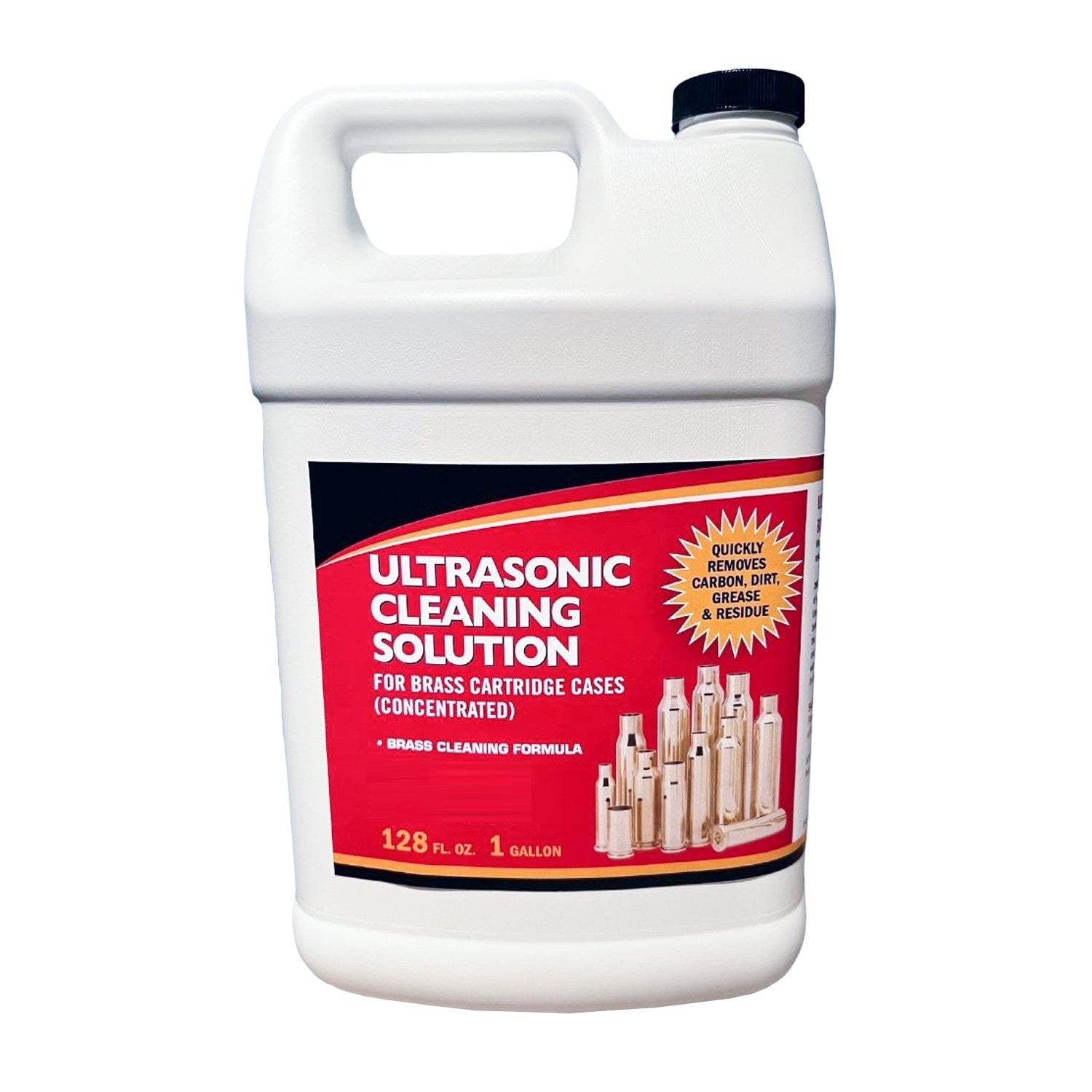 Ultrasonic Cleaner Solution for Gun Brass. Ultrasonic Brass Cleaning Solution Concentrate for Reloading Gun Brass and Brass Ammo Cases. Cleans Inside and Out (1 Gallon)