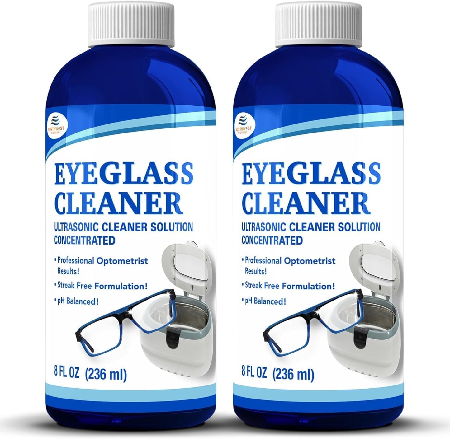 Ultrasonic Eyeglass Cleaner: Ultrasonic Cleaner Solution Concentrate Engineered Specifically as an Ultrasonic Glasses Cleaner  for use in Sonic and Ultrasonic Machines.