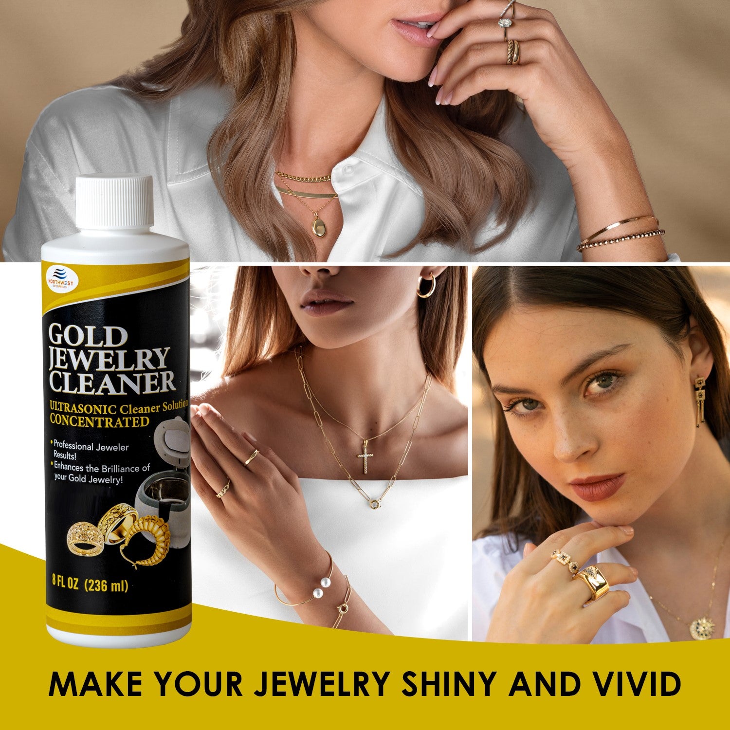 Gold Jewelry Cleaner, Ultrasonic Jewelry Cleaner Solution – Northwest  Enterprises, LLC