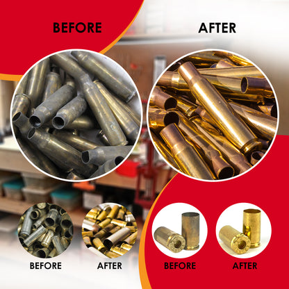 Ultrasonic Cleaner Solution for Gun Brass. Ultrasonic Brass Cleaning Solution Concentrate for Reloading Gun Brass and Brass Ammo Cases. Cleans Inside and Out (1 Gallon)