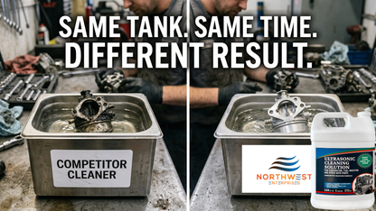 Ultrasonic Cleaner Solution for Carburetors and Engine Parts, Ultrasonic Cleaning Solution and Washing Compound for Ultrasonic and Immersion Washers - Concentrated (1 Gallon)