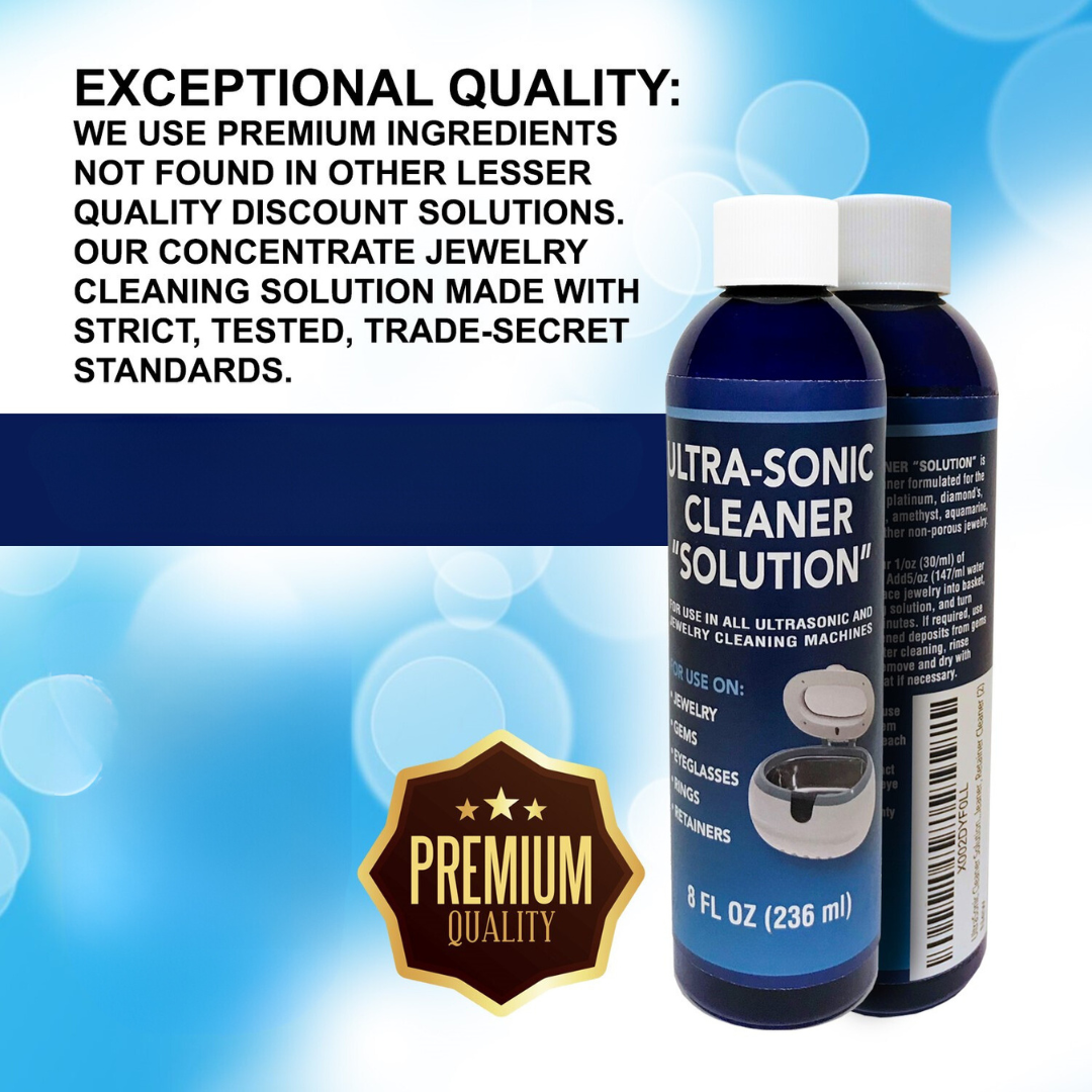 NORTHWEST ENTERPRISES Jewelry Cleaner, Ultrasonic Jewelry Cleaner Solution  - Jewelry Cleaning Solution for Gold, Silver, Platinum Diamonds and