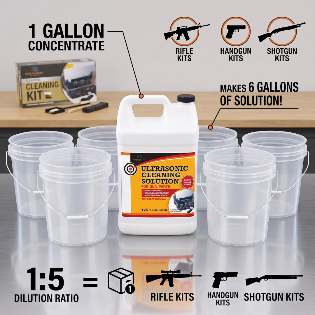 UltraSonic Gun Cleaner Solution for Gun Parts Cleaning, Concentrate (Gallon)