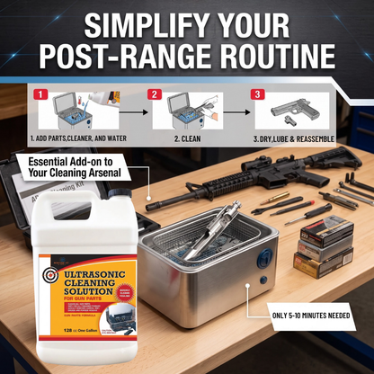 UltraSonic Gun Cleaner Solution for Gun Parts Cleaning, Concentrate (Gallon)