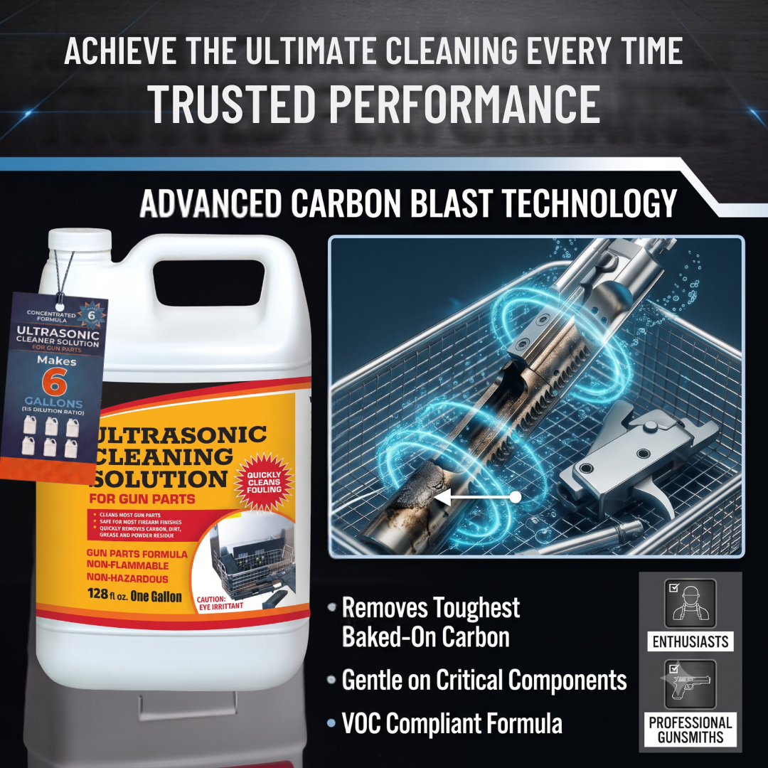 UltraSonic Gun Cleaner Solution for Gun Parts Cleaning, Concentrate (Gallon)
