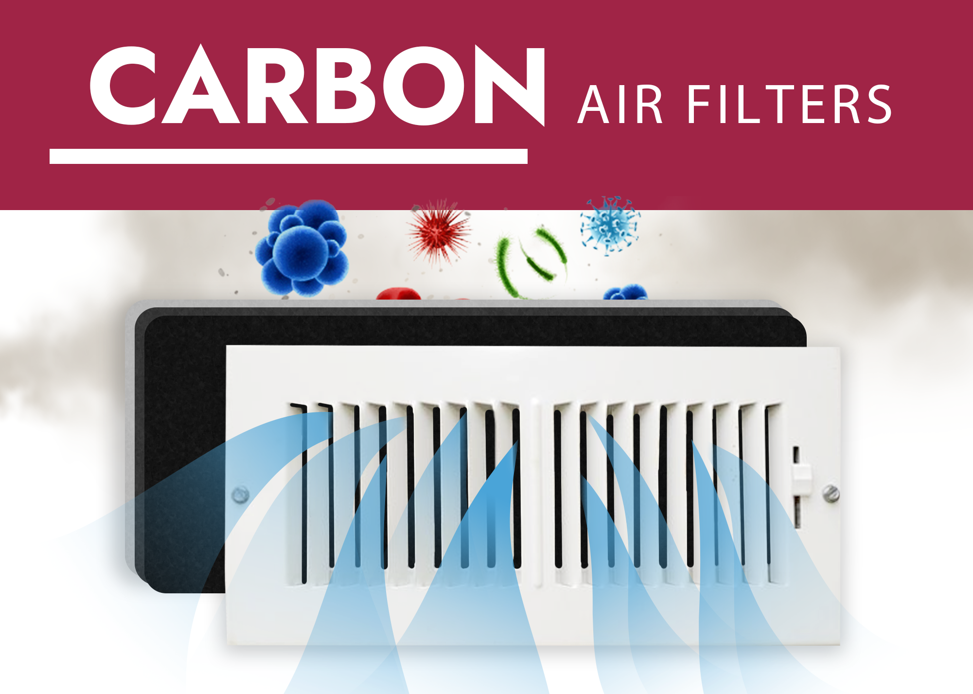 Activated Carbon Air Vent Filters - 16" x 60" Cut to Fit Activated Charcoal Filter - Air Filter Freshener for Home, Business and more