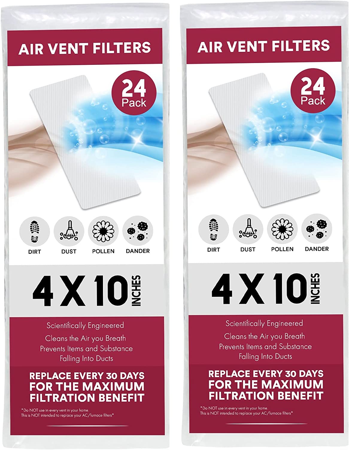 Air Vent Filters for home with 4" x12" (48 Pack) – Northwest